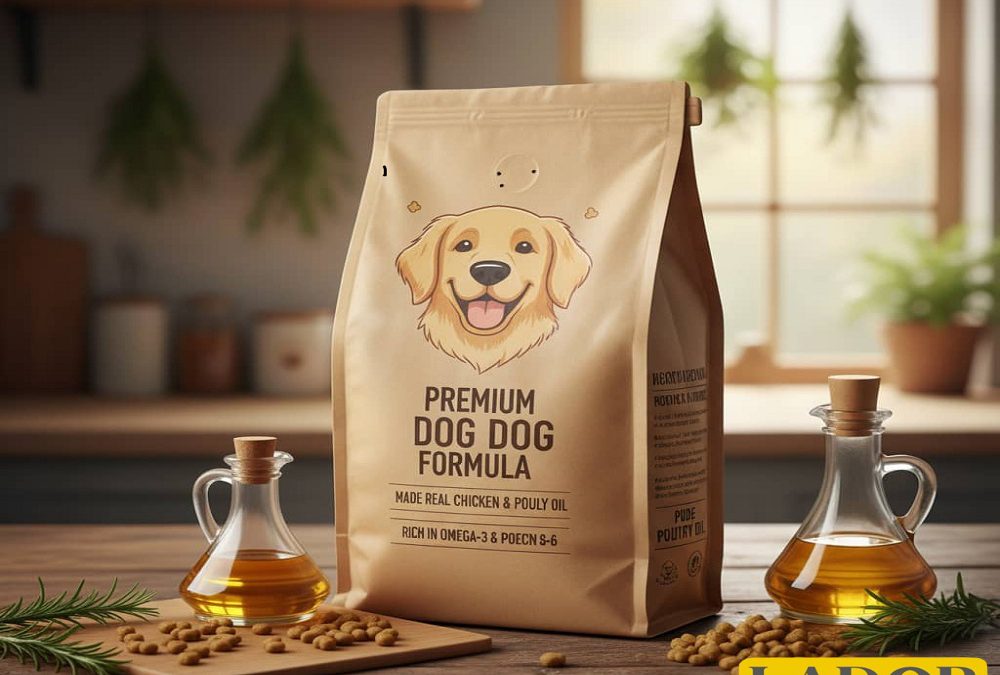 Photo from the article on poultry oil in dog food