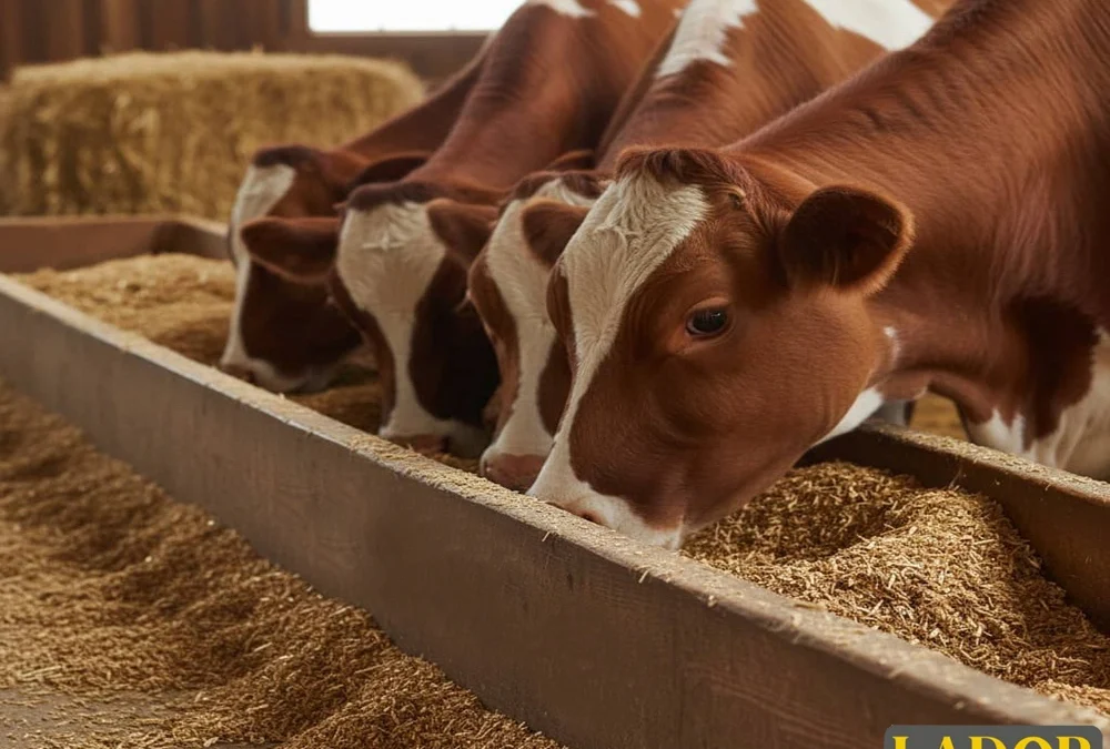 The photo related to the article on livestock rice bran